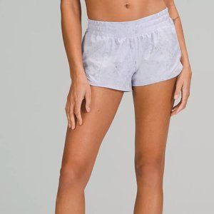 HOTTY HOT LIGHT BLUE WITH SPECKLED LULULEMON ATHLETICA SHORTS SIZE 2 INSEAM 4”